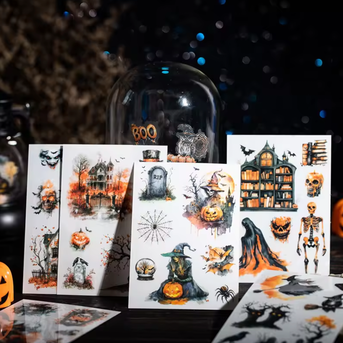 5 Hojas de papel / stickers transfer