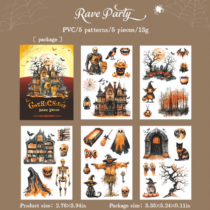 5 Hojas de papel / stickers transfer