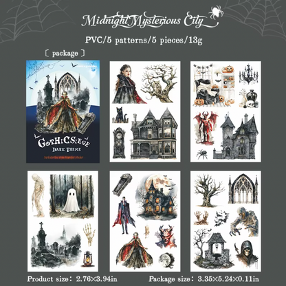 5 Hojas de papel / stickers transfer