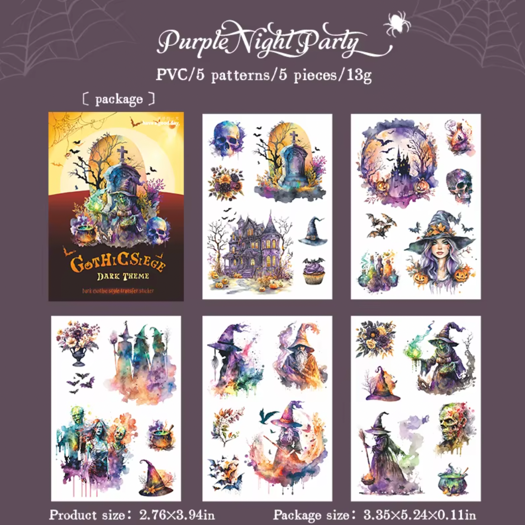 5 Hojas de papel / stickers transfer