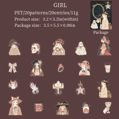 20 Stickers de Halloween