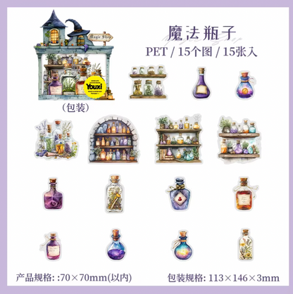 Paquete de 15 Stickers Magic Pharmacy Halloween