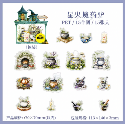Paquete de 15 Stickers Magic Pharmacy Halloween