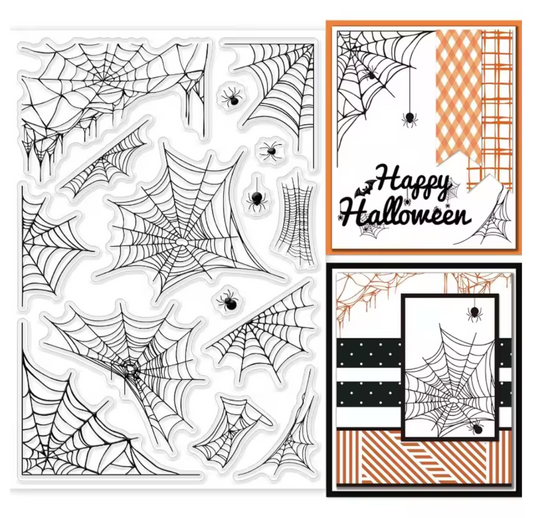 Sellos de Silicon Tela arañas Halloween