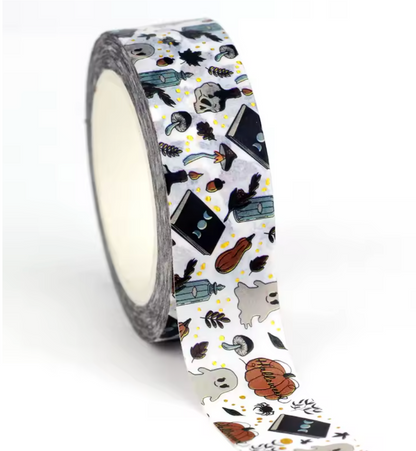 Washi Tape Individual  Halloween con foil dorado