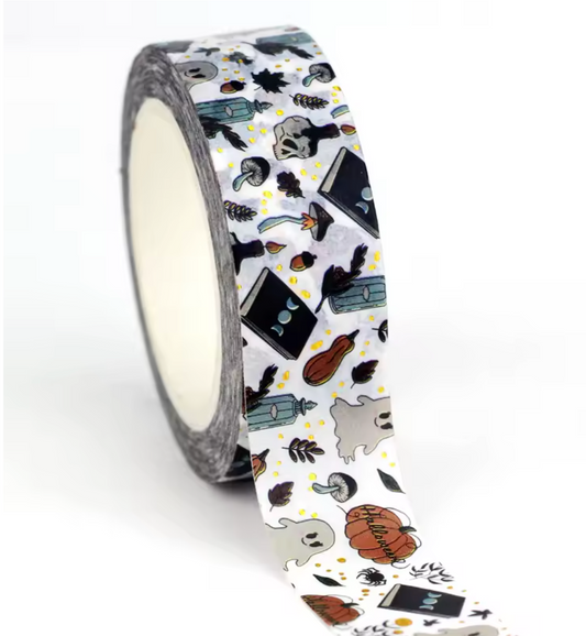 Washi Tape Individual  Halloween con foil dorado