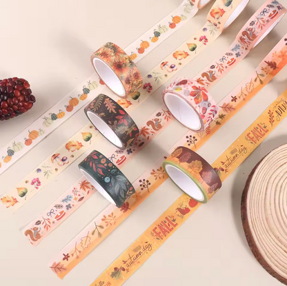 12 Washi Tapes de otoño