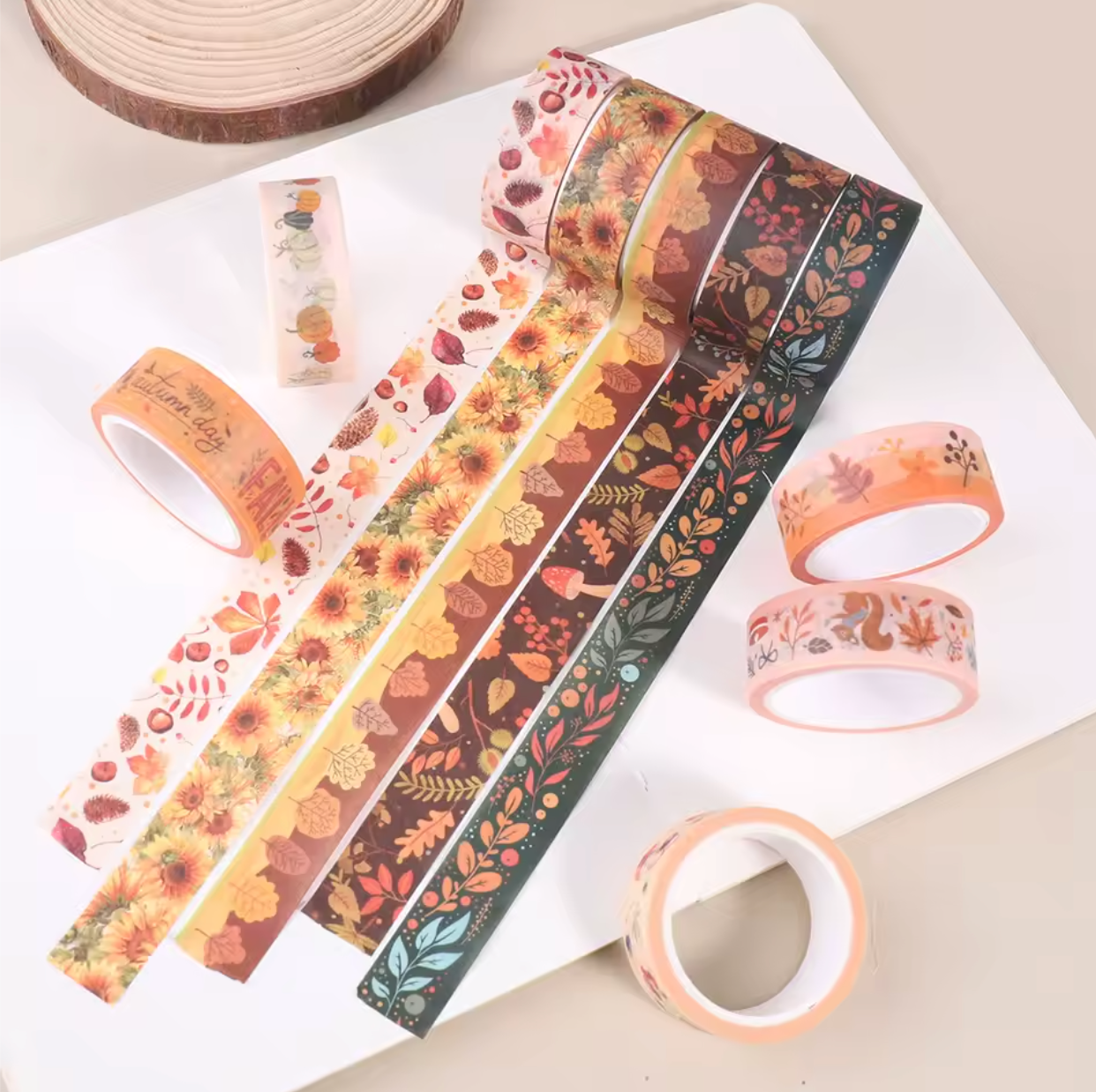 12 Washi Tapes de otoño