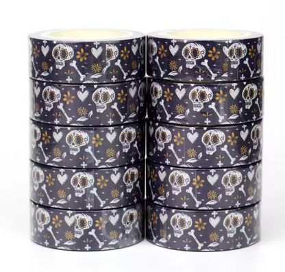 Washi Tape Individual Esqueleto halloween & Dia de muertos