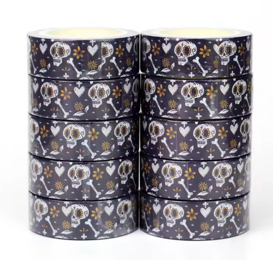 Washi Tape Individual Esqueleto halloween & Dia de muertos