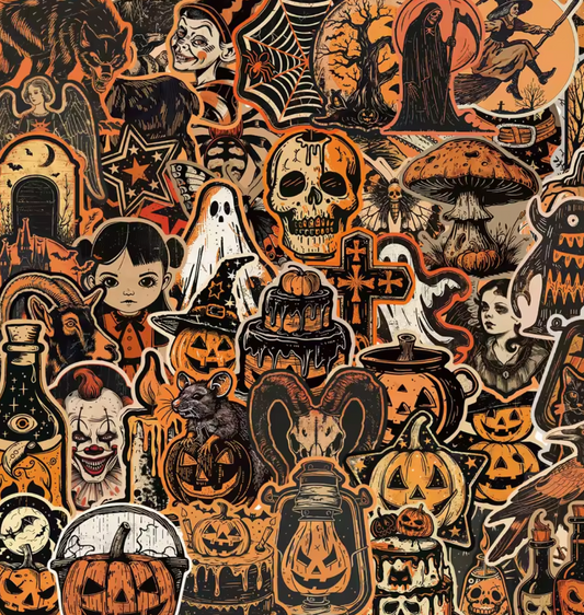 50 Stickers Vinil Halloween