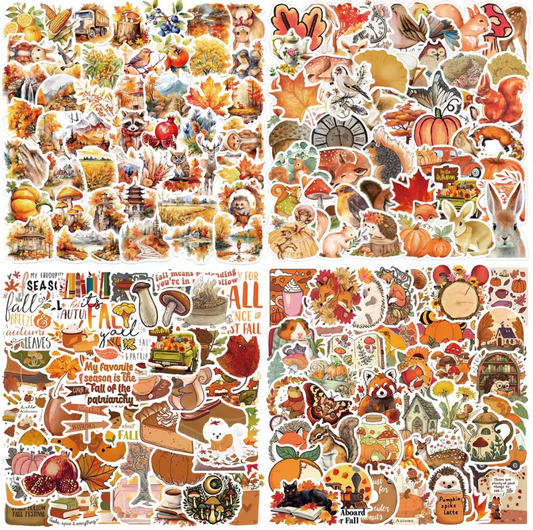 200 Stickers Vinil Otoño