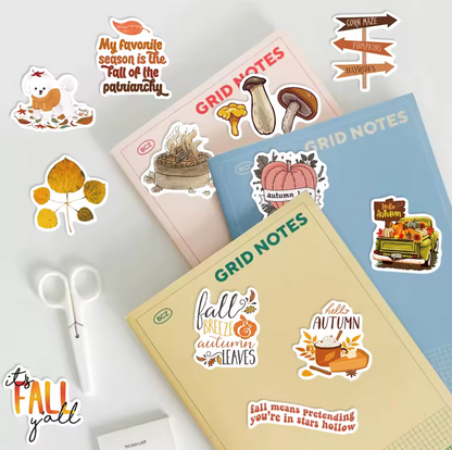 200 Stickers Vinil Otoño