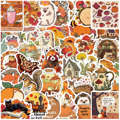 200 Stickers Vinil Otoño