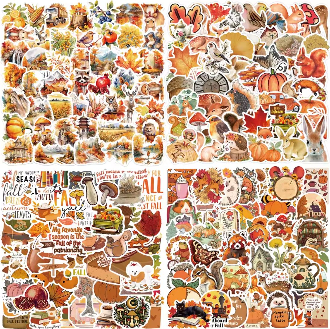 200 Stickers Vinil Otoño