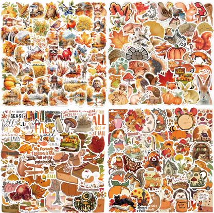 200 Stickers Vinil Otoño