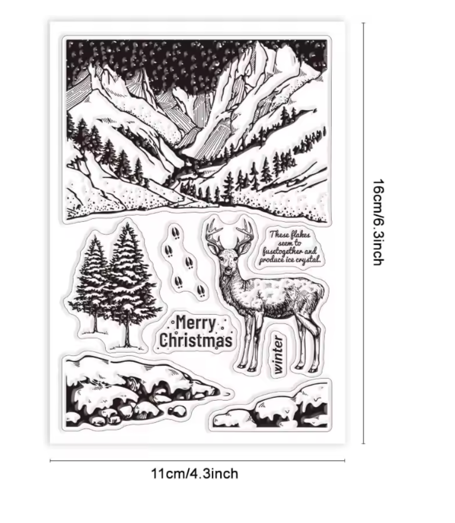 Sellos de silicon Montañas Navideñas