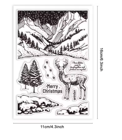 Sellos de silicon Montañas Navideñas