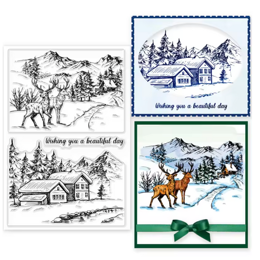 Sellos de silicon Paisajes Navideños