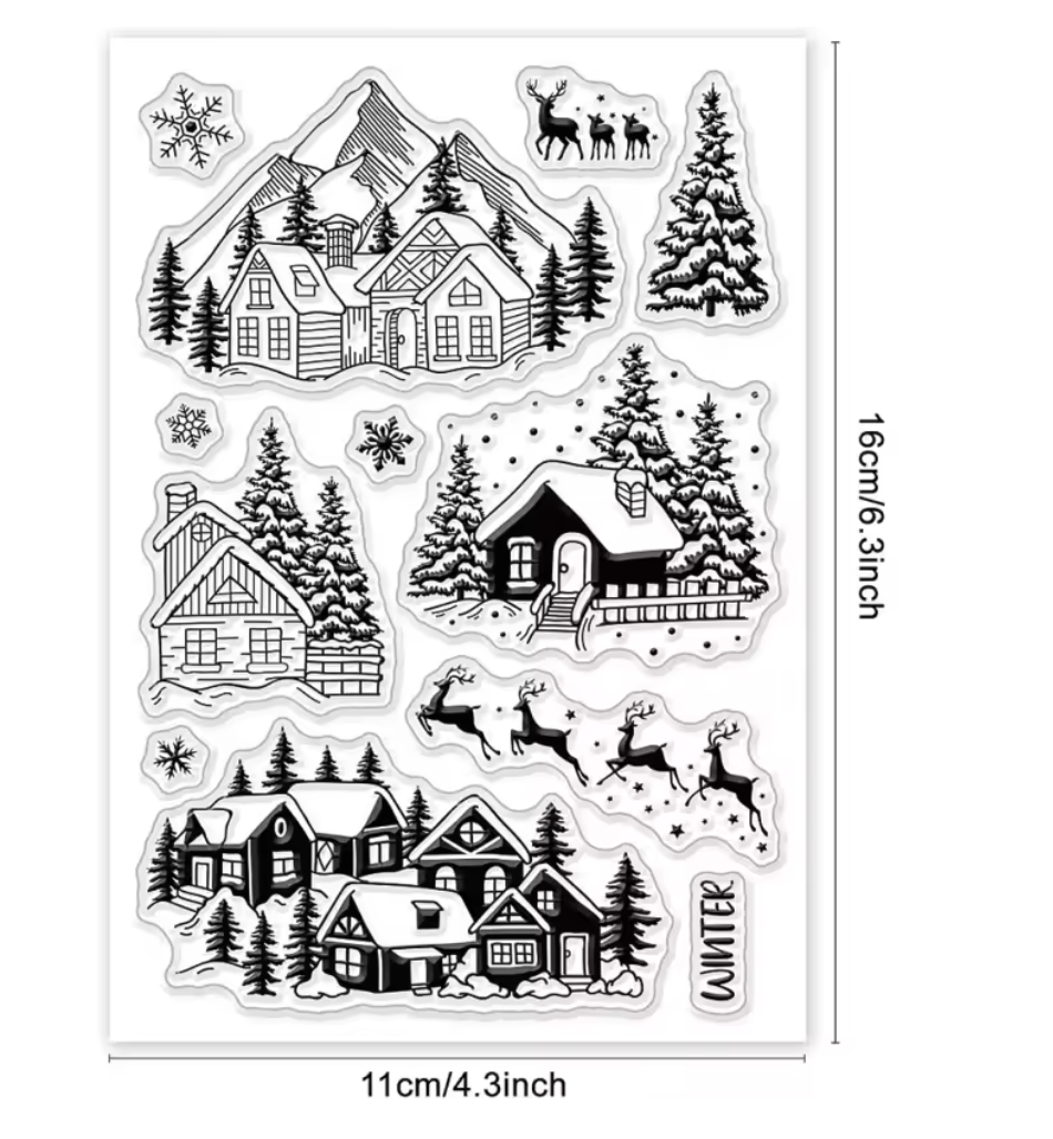 Sellos de Silicon Casas Navideñas