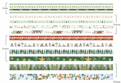 20 Washi Tapes Navideños - 2 Opciones