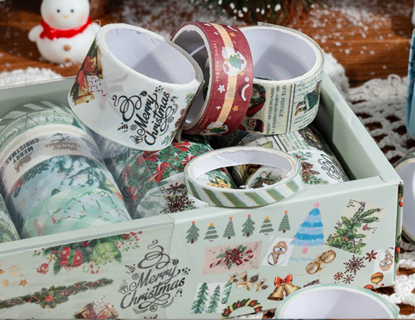 20 Washi Tapes Navideños - 2 Opciones