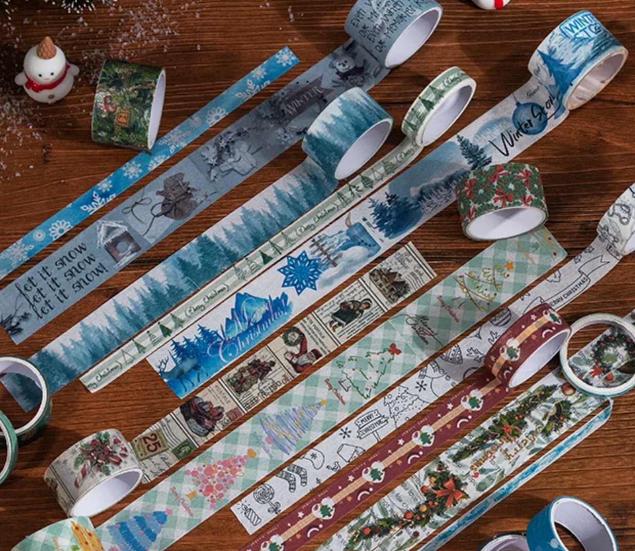 20 Washi Tapes Navideños - 2 Opciones