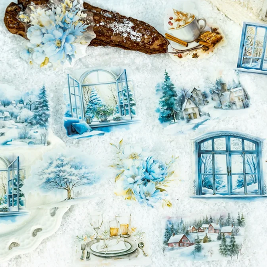 10 Stickers Navideños Grandes