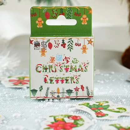 Cajita de Stickers Letras navideñas