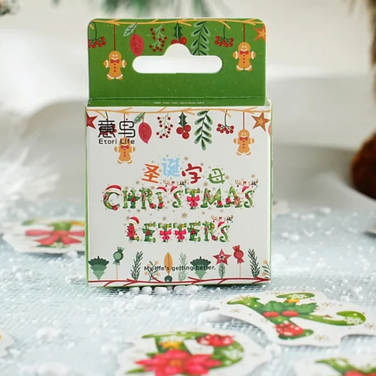 Cajita de Stickers Letras navideñas