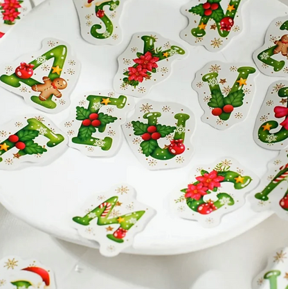 Cajita de Stickers Letras navideñas