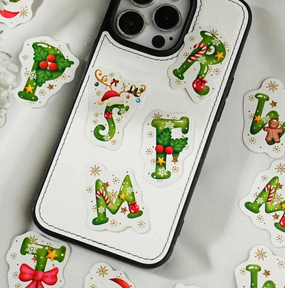 Cajita de Stickers Letras navideñas