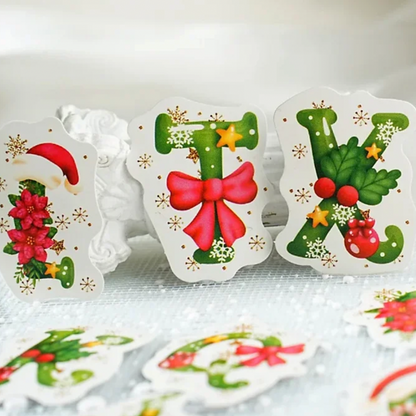 Cajita de Stickers Letras navideñas