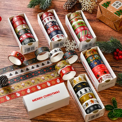 Caja de 6 Washi Tapes Navideños