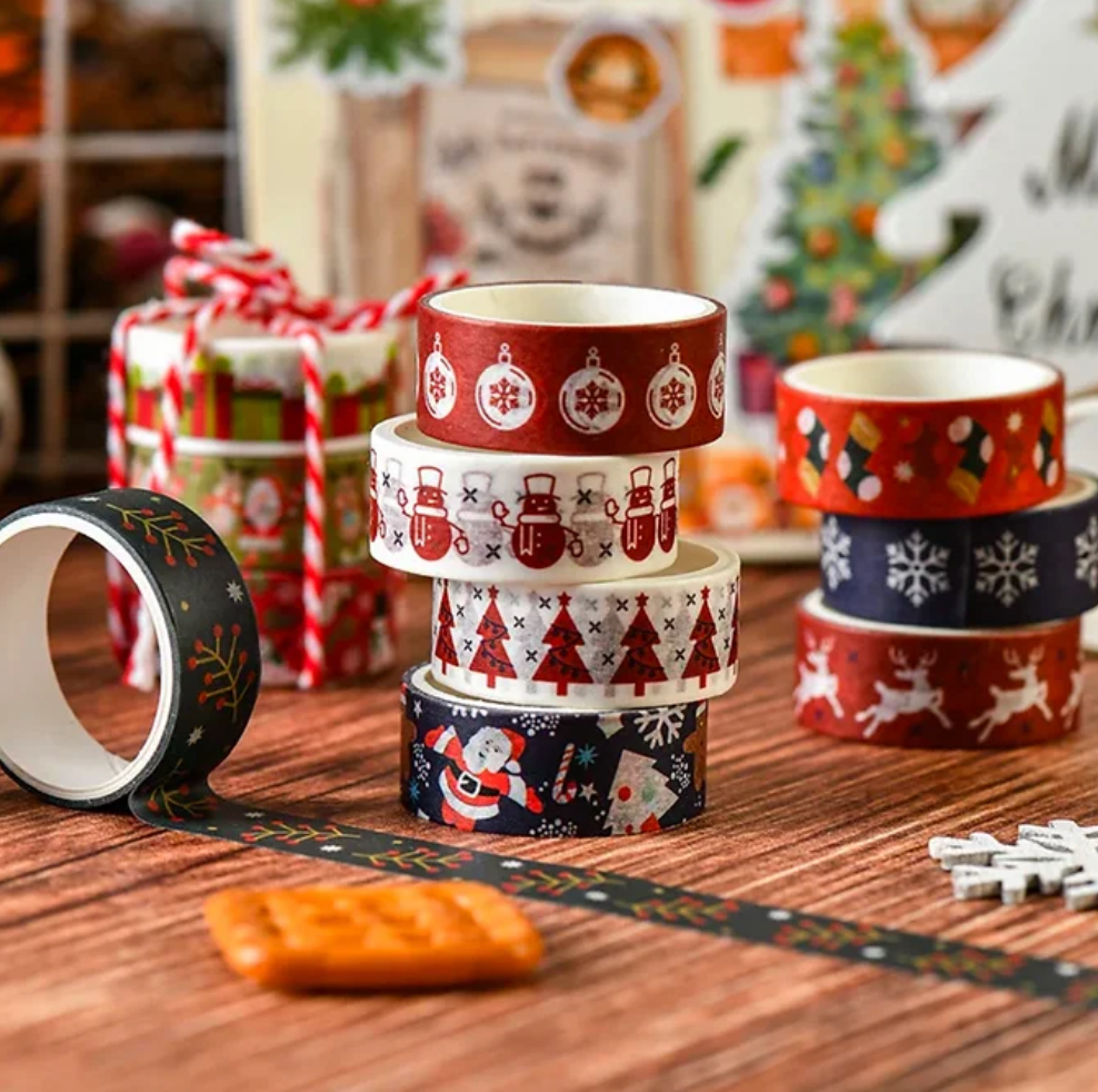 Caja de 6 Washi Tapes Navideños