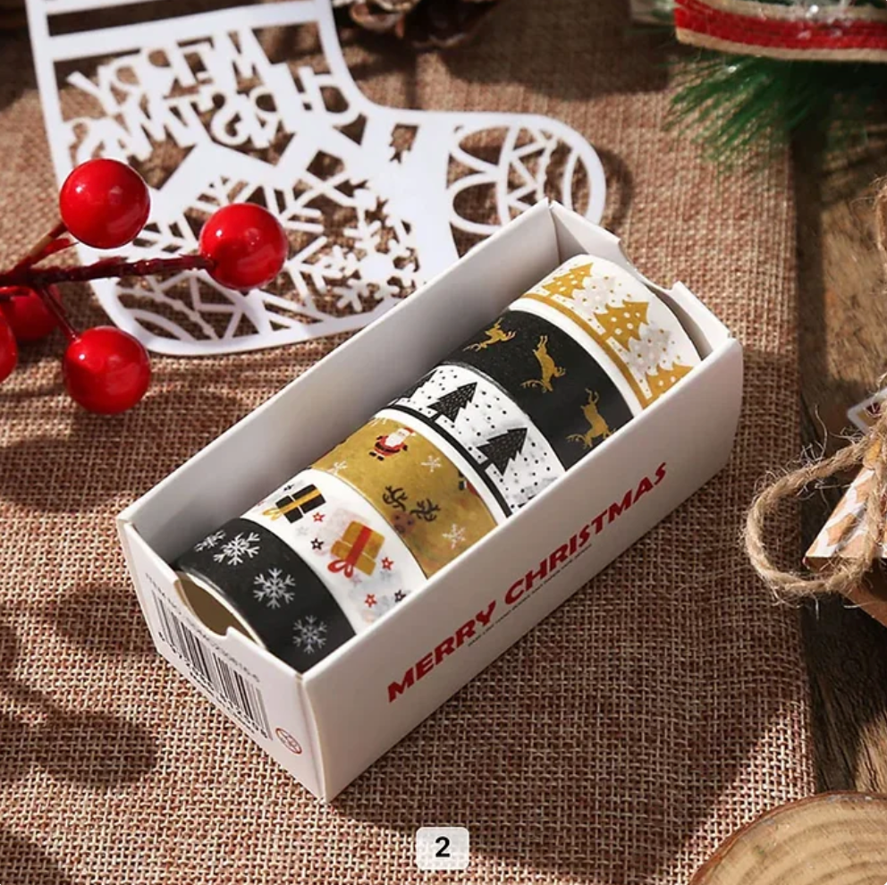 Caja de 6 Washi Tapes Navideños