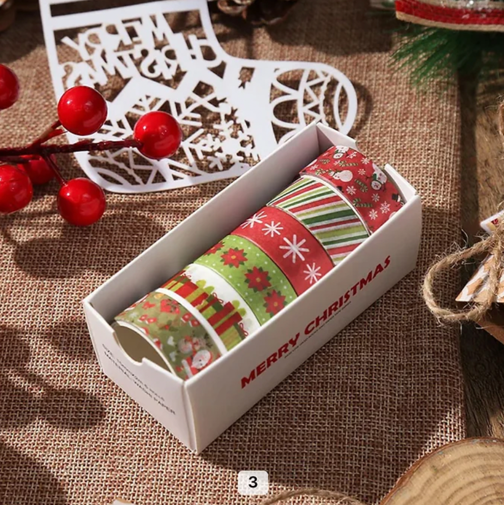 Caja de 6 Washi Tapes Navideños