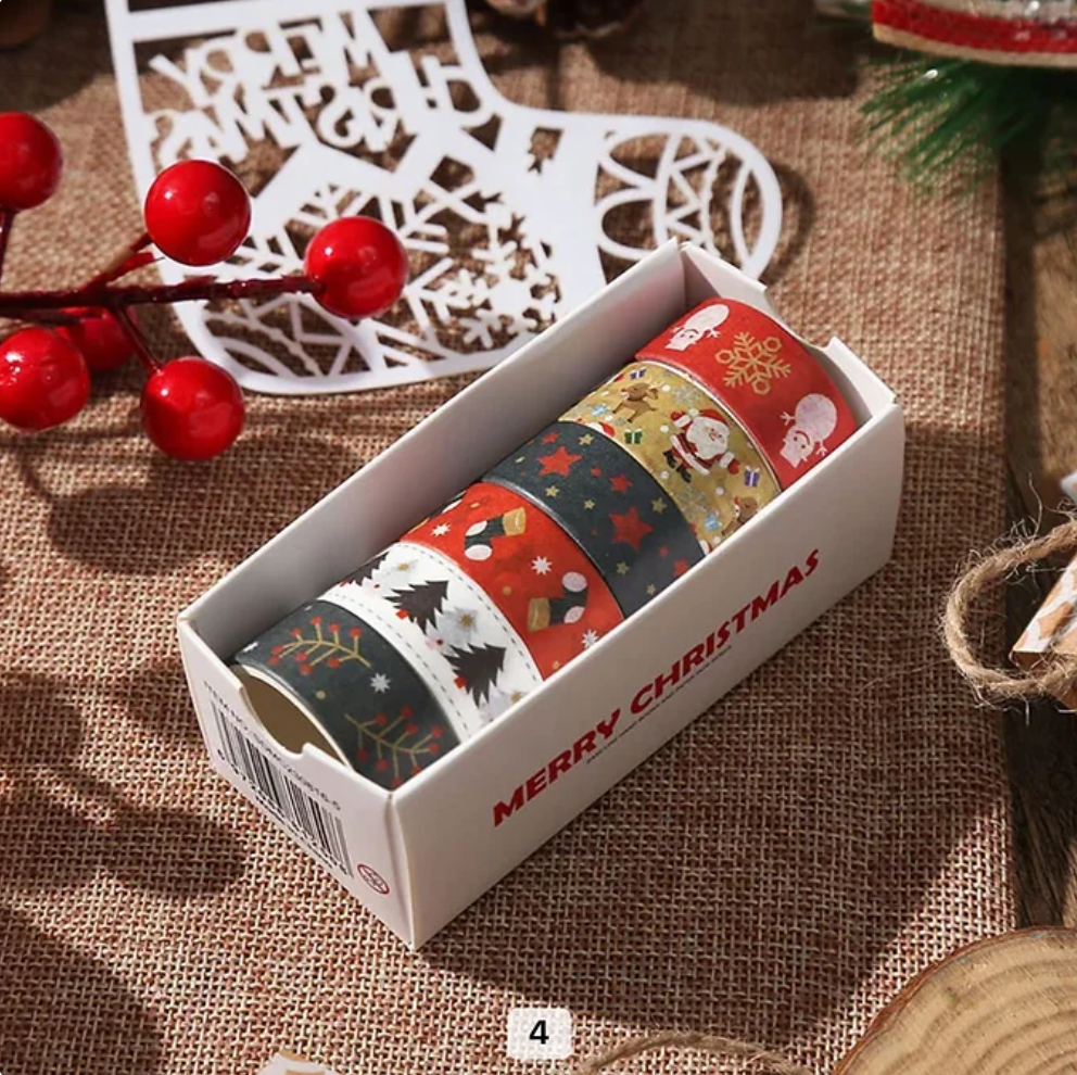 Caja de 6 Washi Tapes Navideños