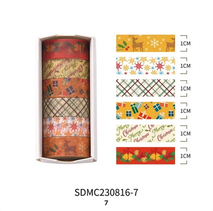 Caja de 6 Washi Tapes Navideños