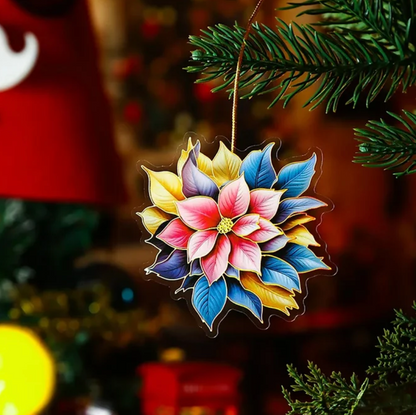 10 Stickers Noche buena grandes con detalles dorados