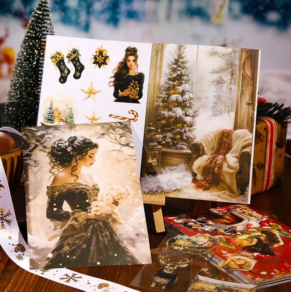 Libro de Stickers & papeles Navideños