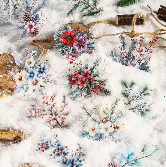 20 Stickers Ramas navideñas