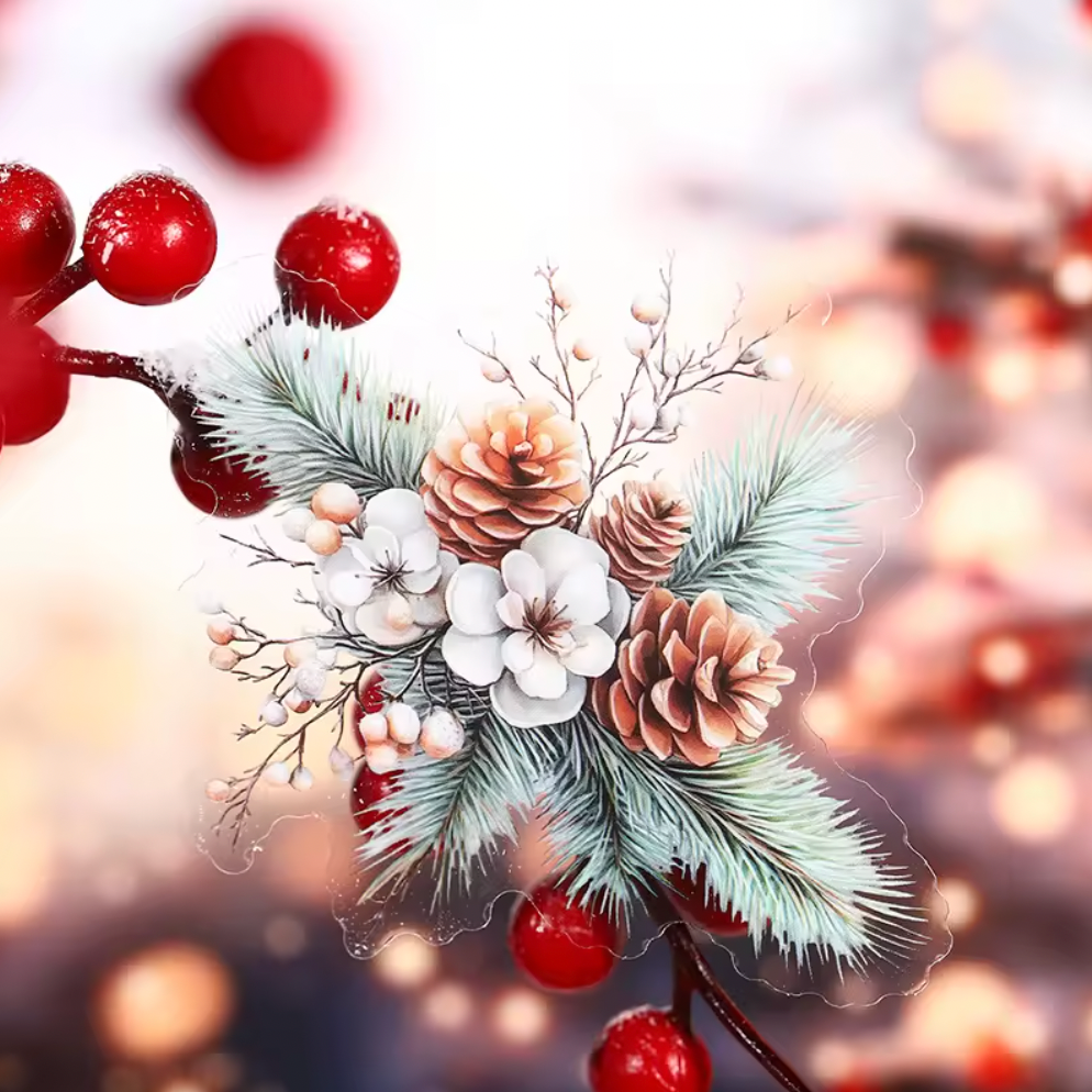 20 Stickers Ramas navideñas