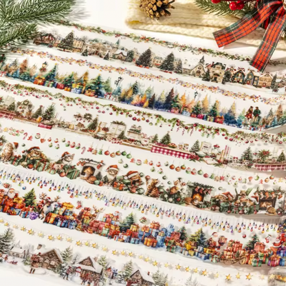 Washi Tape Ancho Transparente Navideño