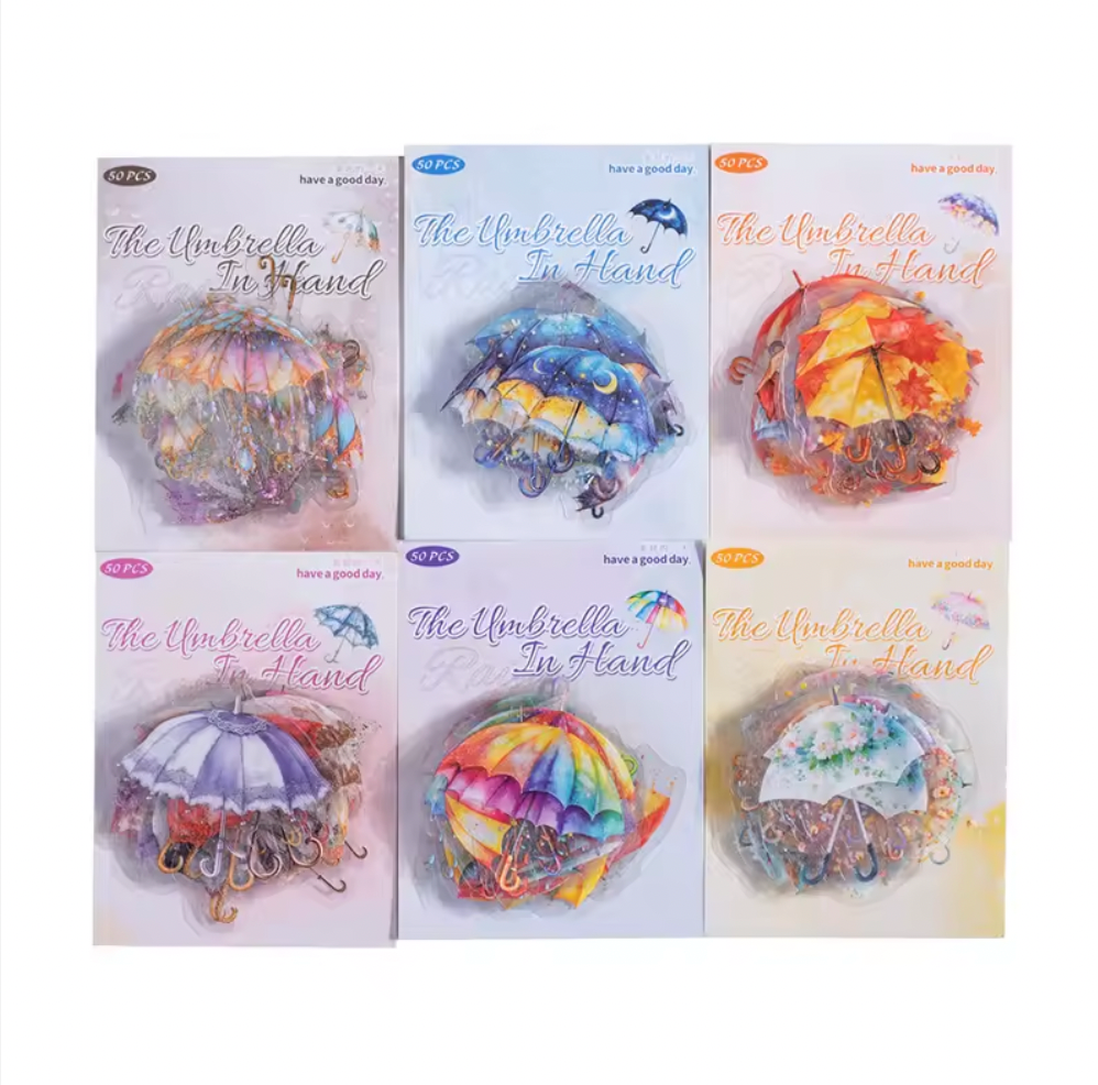 50 Stickers Paraguas