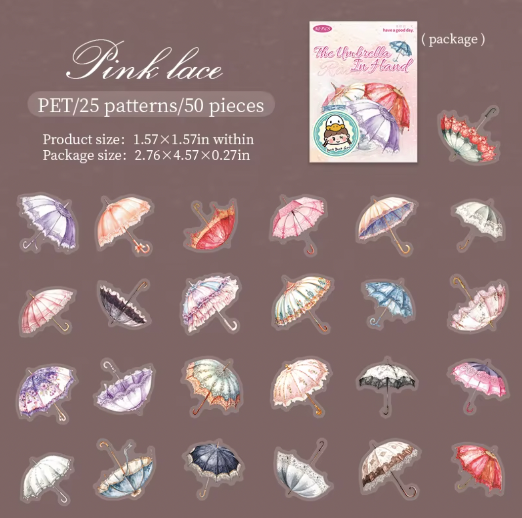 50 Stickers Paraguas