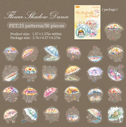 50 Stickers Paraguas