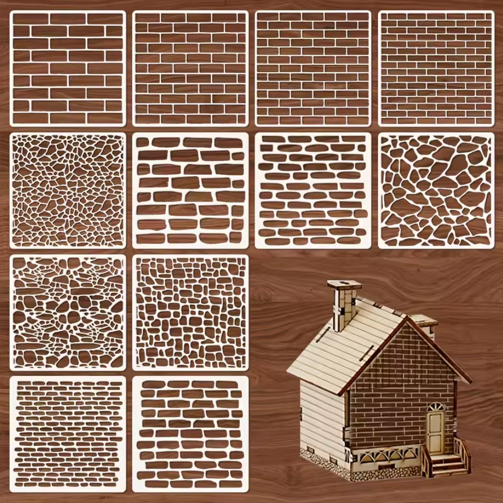 12 Stencils Paredes & texturas