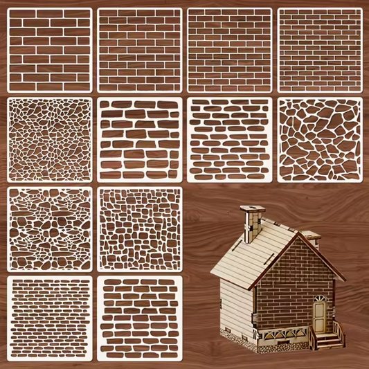 12 Stencils Paredes & texturas