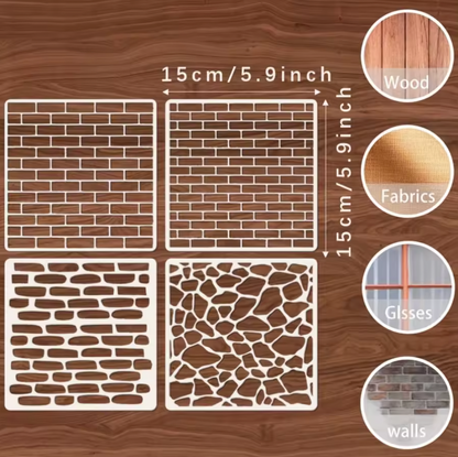 12 Stencils Paredes & texturas